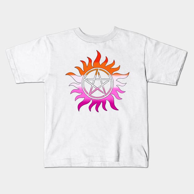 Lesbian Anti Possession Symbol Kids T-Shirt by KayWinchester92